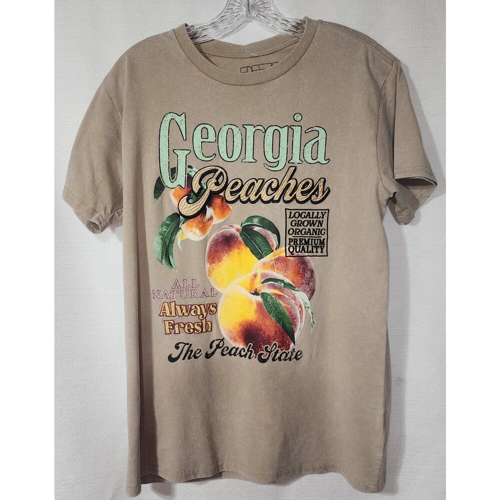 Georgia peaches brown men's shirt medium